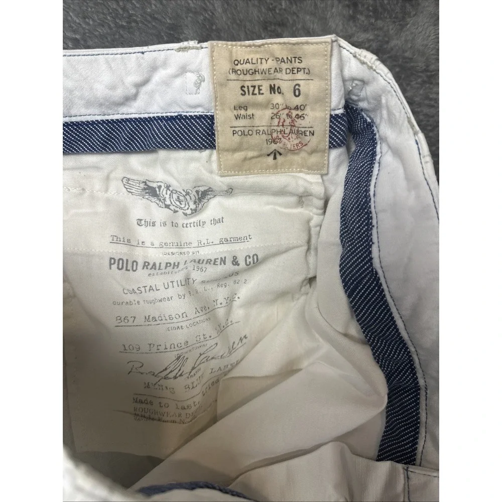Polo Ralph Lauren USRL Cargo Shorts Mens 40 White Coastal Patrol Rescue VTG Tag